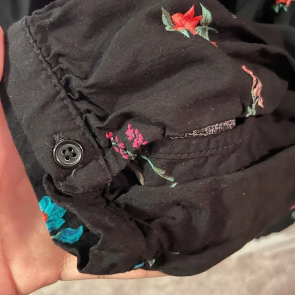 Old Navy Flower long sleeve shirt Dress or Tunic boho mini floral knit - Picture 4 of 5